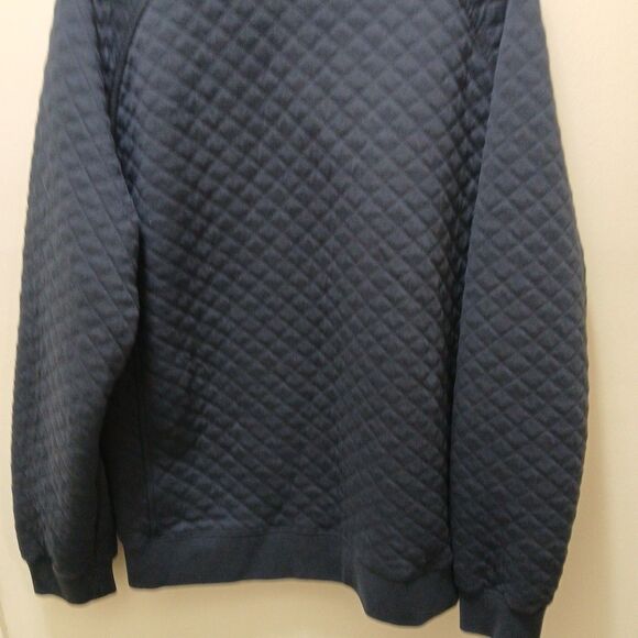 L.L. Bean Quilted 1/4-Snap Sweatshirt Pullover Mockneck Navy Outdoors Mens Large - Picture 7 of 16